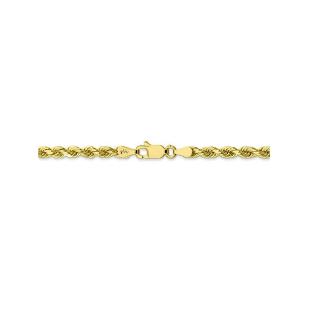 4MM Diamond Cut Handmade Rope Chain Necklace 16-30 3.5MM Orostar 10K Yellow Gold 3MM 